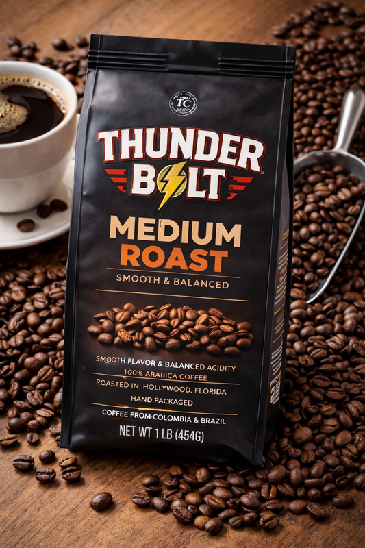ThunderBolt Medium Roast Coffee Beans 1 lb